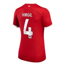 Liverpool Virgil van Dijk #4 Hjemmedrakt Kvinner 2023-24 Kortermet